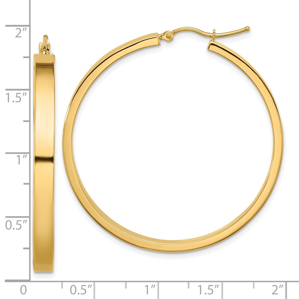 14K Yellow Gold Polished Hoop Earring