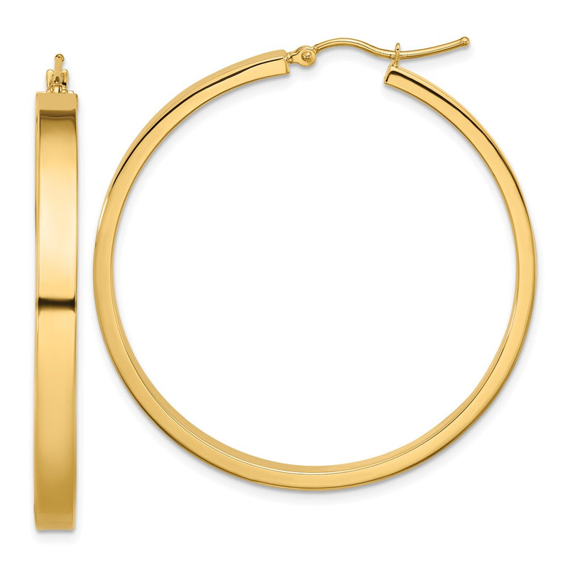 14K Yellow Gold Polished Hoop Earring