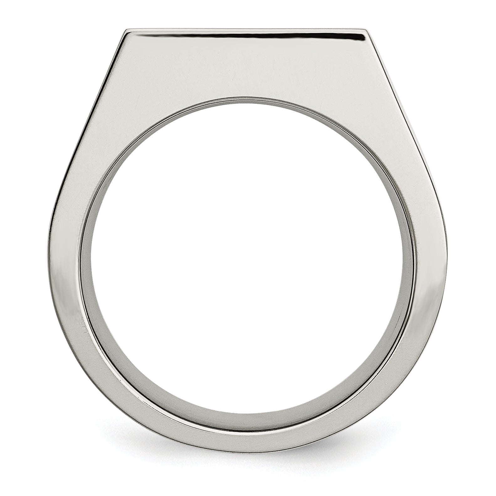 Titanium With Diamond Polished Band