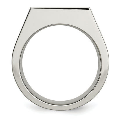 Titanium With Diamond Polished Band