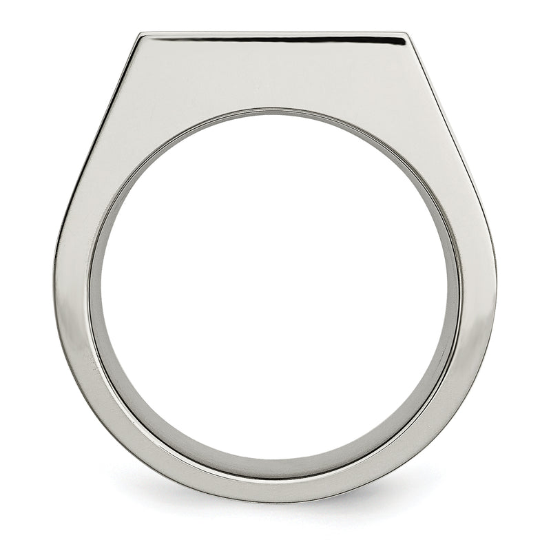 Titanium With Diamond Polished Band
