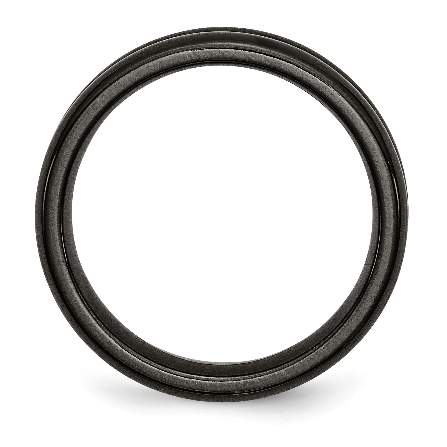 Titanium Black Ti Domed 6mm Polished Band