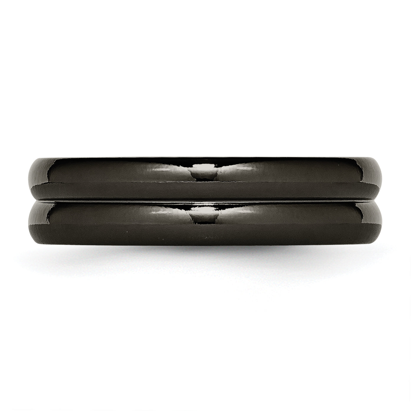Titanium Black Ti Domed 6mm Polished Band