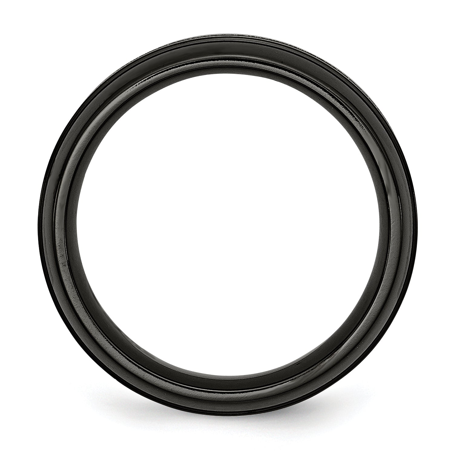 Titanium Grey & Black Ti Brushed And Polished 8mm Band