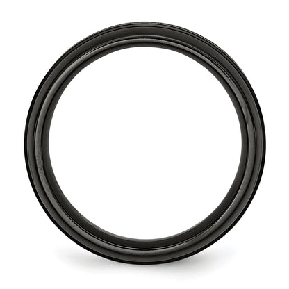 Titanium Grey & Black Ti Brushed And Polished 8mm Band
