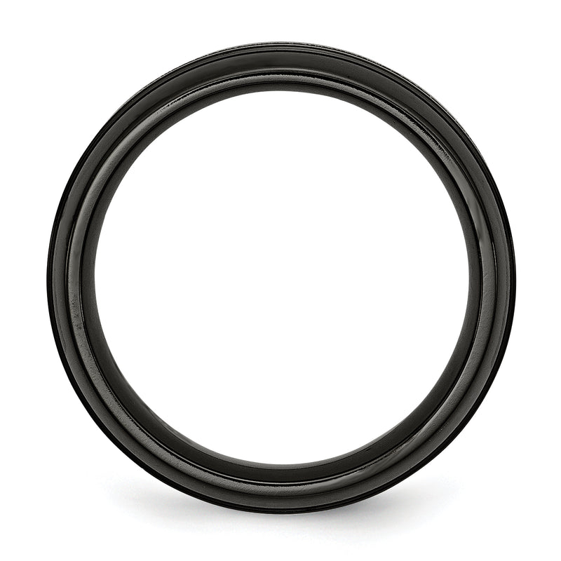 Titanium Grey & Black Ti Brushed And Polished 8mm Band