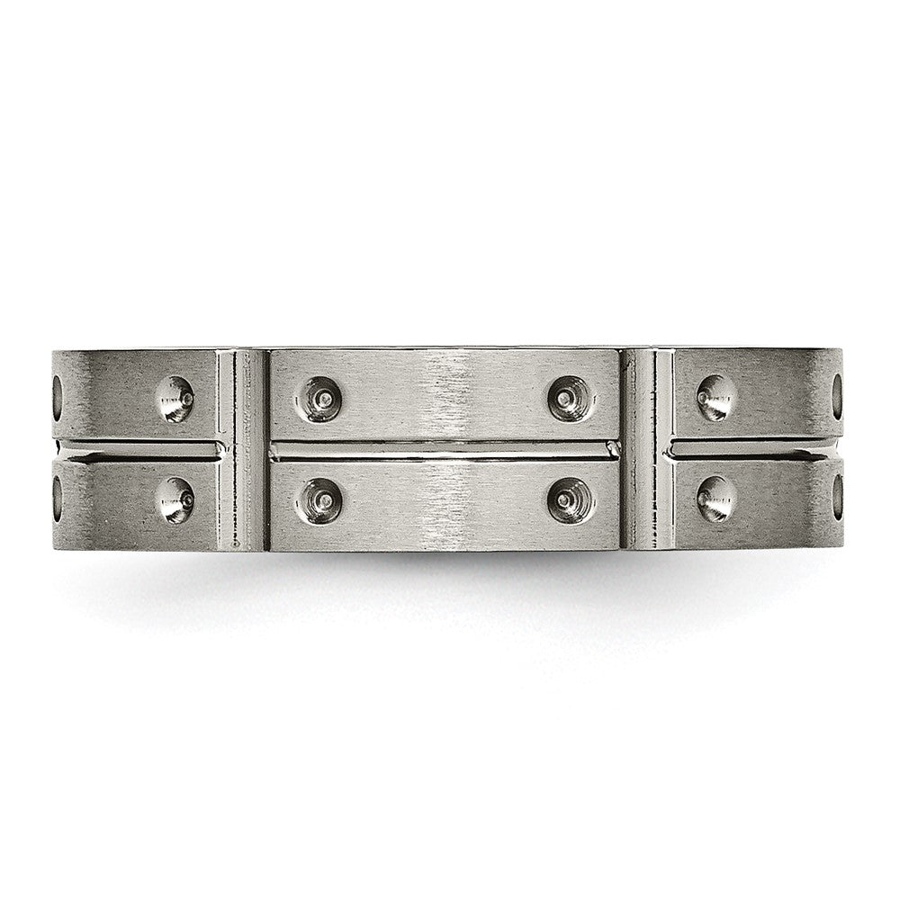 Titanium Brushed And Polished 6mm Grooved Band
