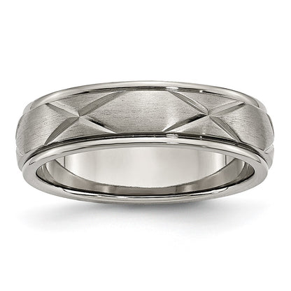 Titanium X Design 6mm Satin Band