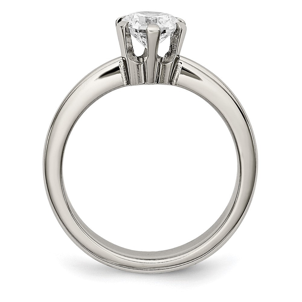 Titanium Cz Ring (Size 6 Only)
