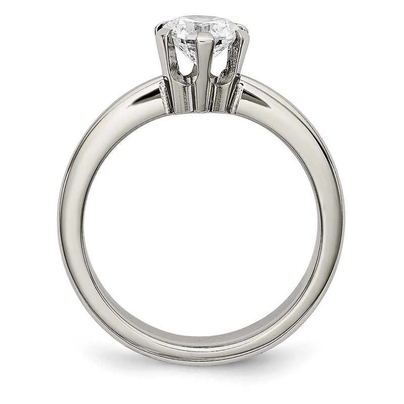 Titanium Cz Ring (Size 6 Only)