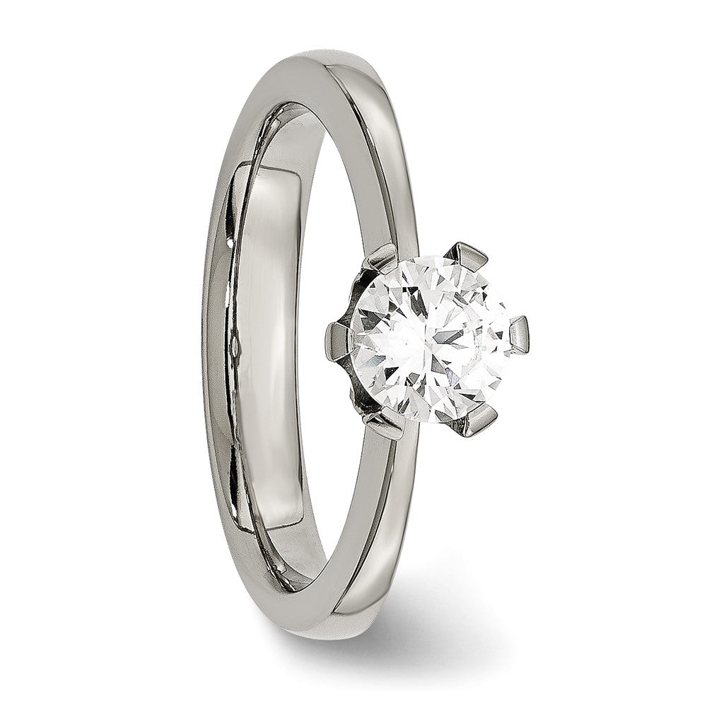 Titanium Cz Ring (Size 6 Only)