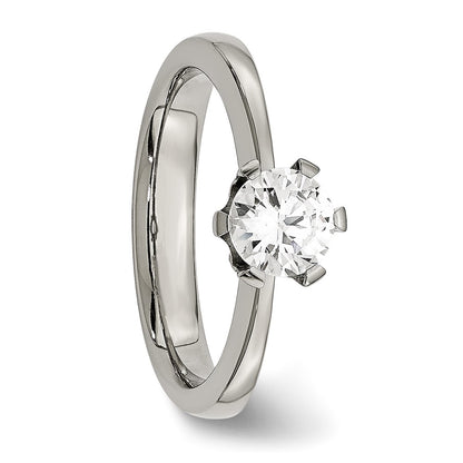 Titanium Cz Ring (Size 6 Only)