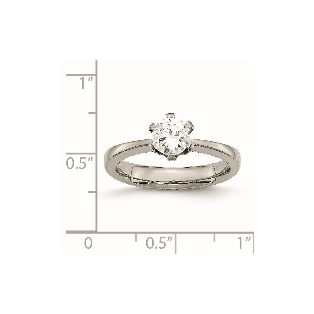 Titanium Cz Ring (Size 6 Only)