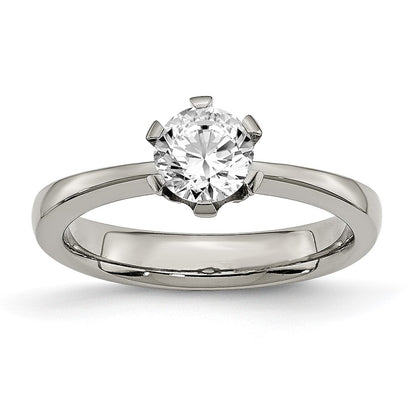 Titanium Cz Ring (Size 6 Only)