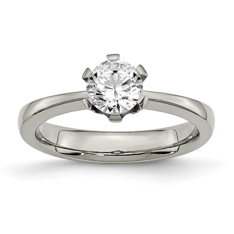 Titanium Cz Ring (Size 6 Only)