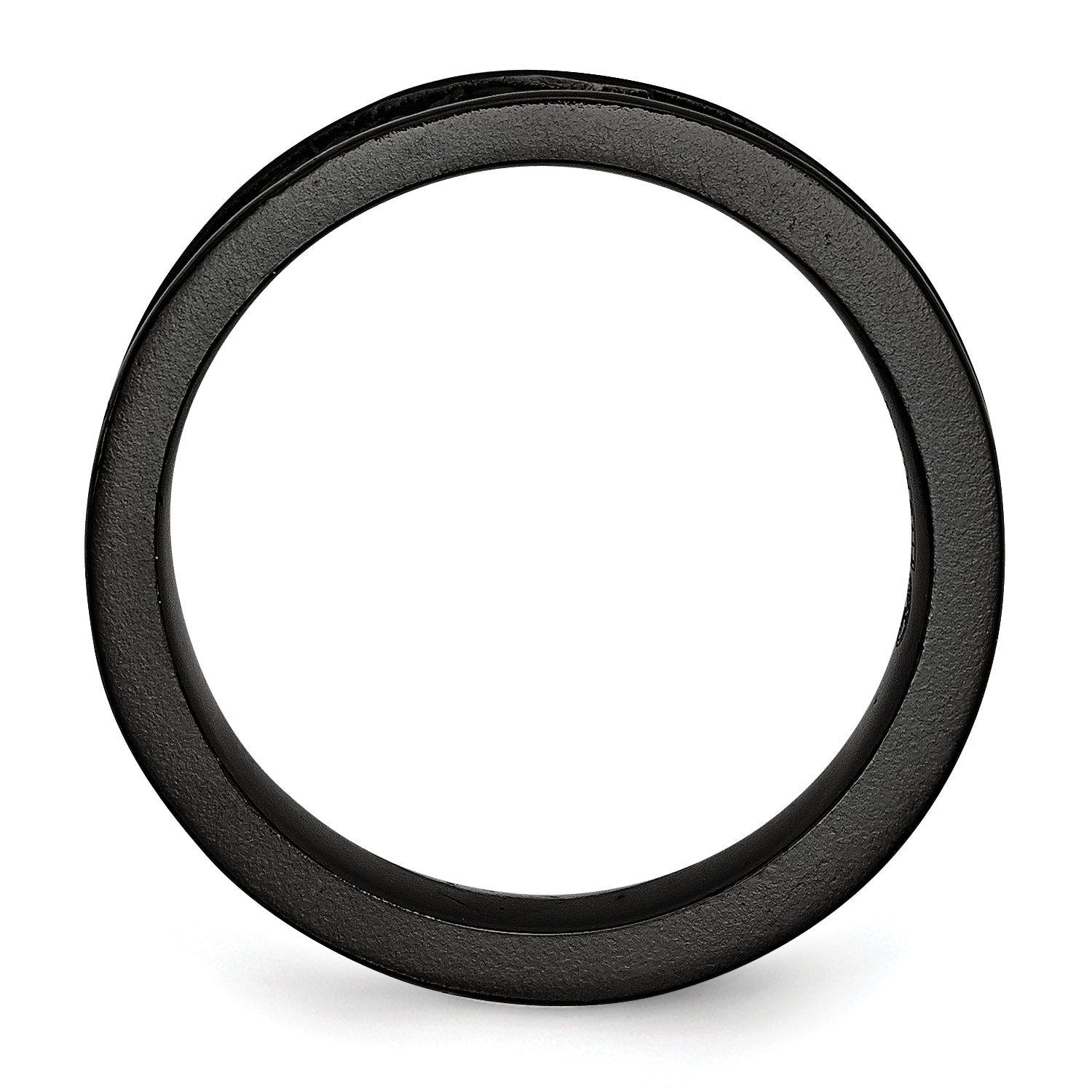 Titanium Black Ti Concave 6mm Polished Band (Size 10.5 Only)