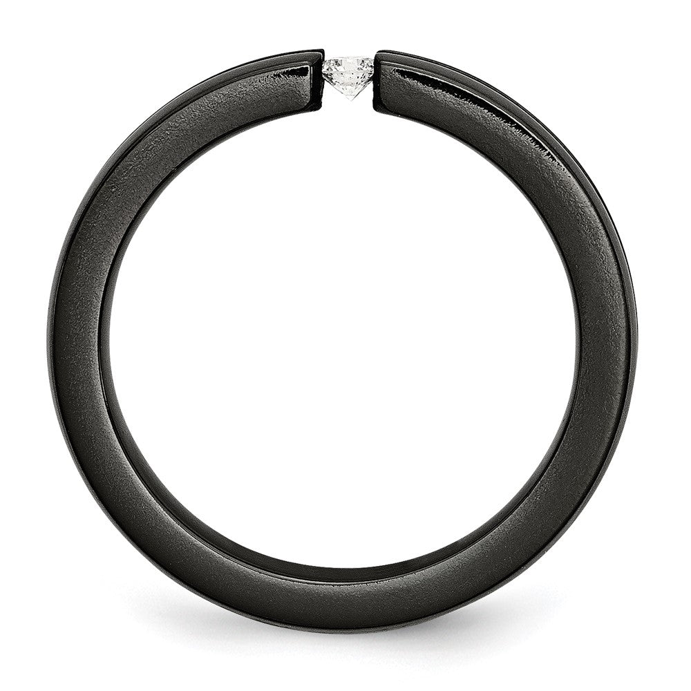 Titanium Black Ti Multi Colored Anodized 3mm .10Ct Dia. 4mm Band