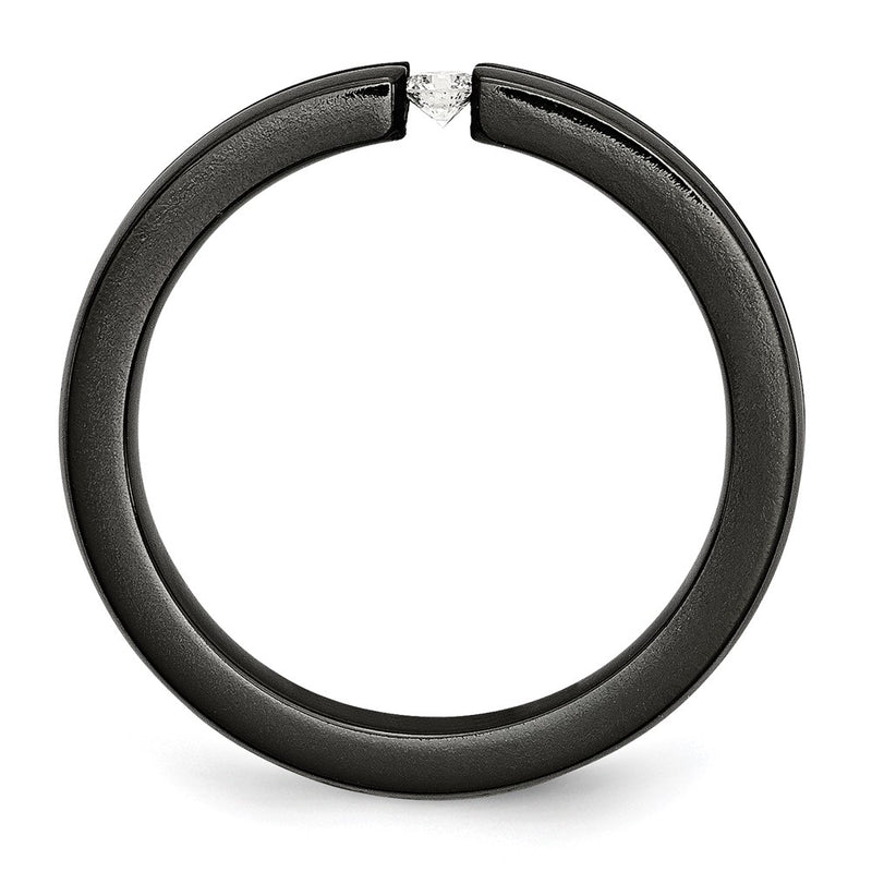 Titanium Black Ti Multi Colored Anodized 3mm .10Ct Dia. 4mm Band