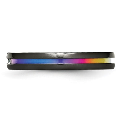 Titanium Black Ti Multi Colored Anodized 3mm .10Ct Dia. 4mm Band
