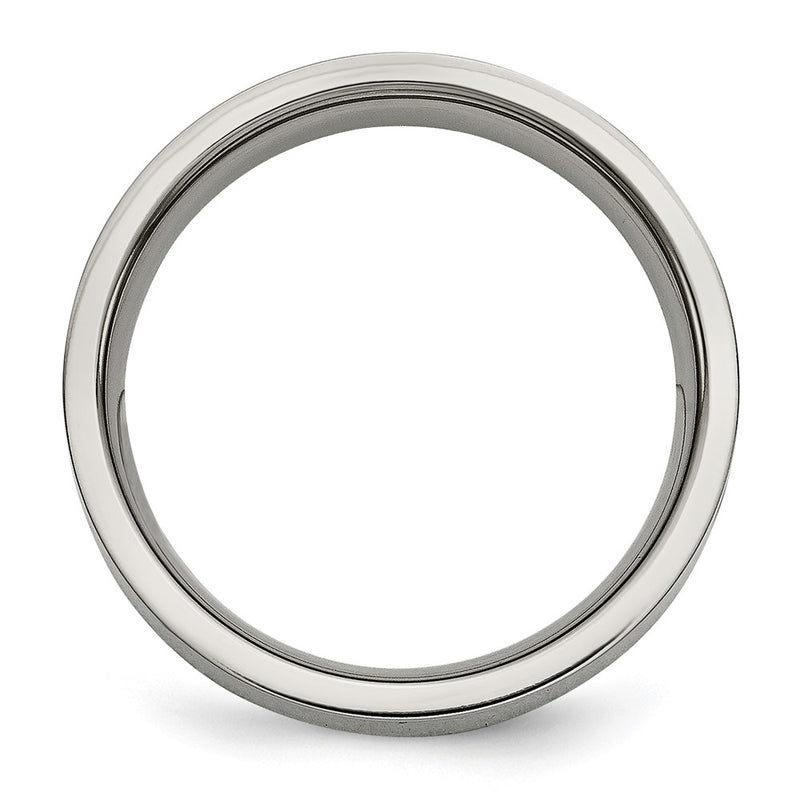 Titanium Polished 1/4Ct Tw. Diamond 6mm Band