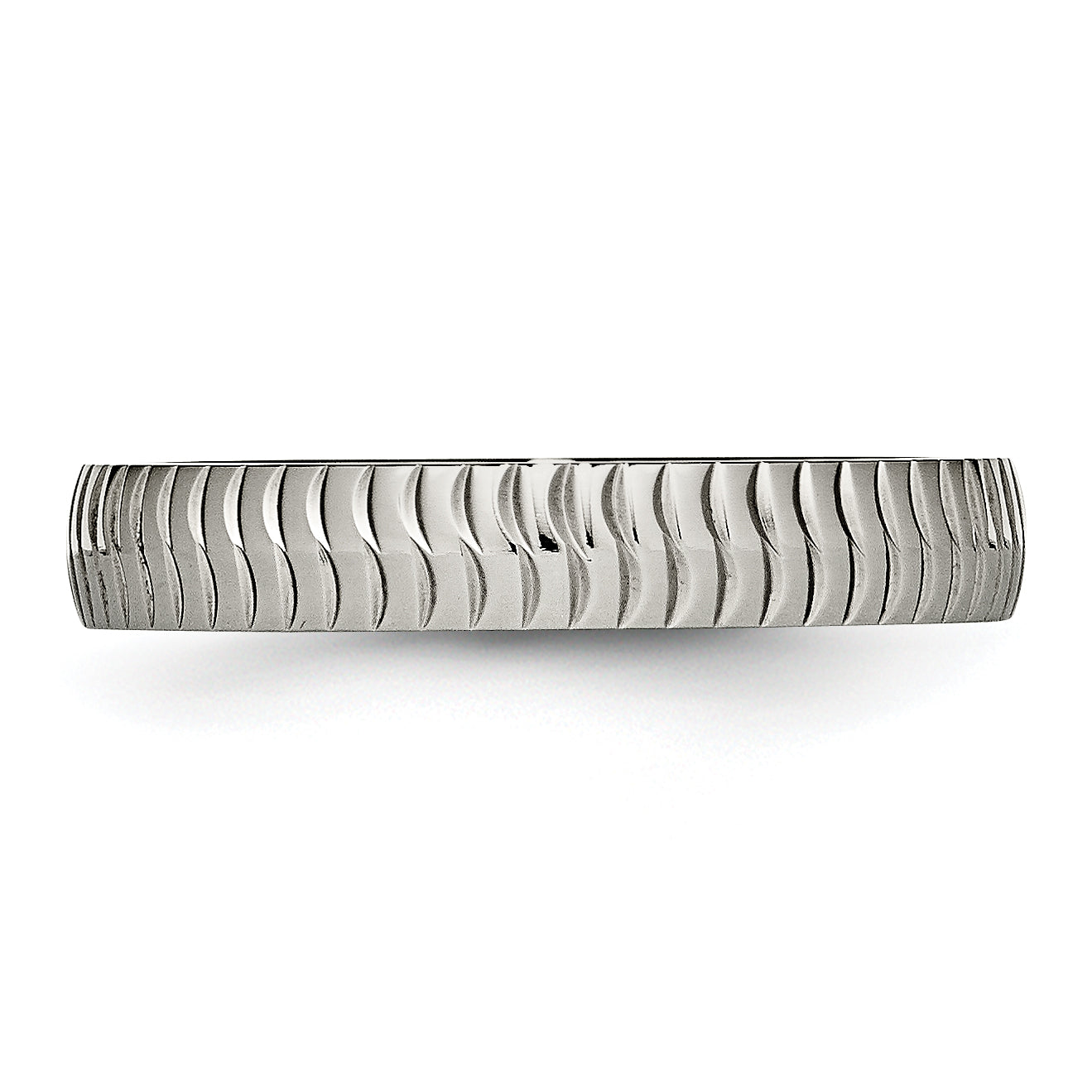 Titanium Polished And Textured 4mm Band