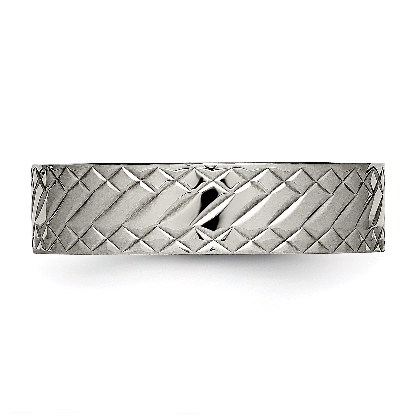 Titanium Polished And Textured 6mm Band