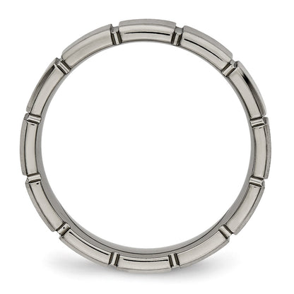Titanium Brushed And Polished 5mm Grooved Band