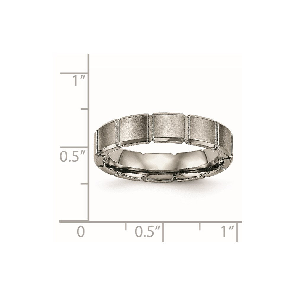 Titanium Brushed And Polished 5mm Grooved Band