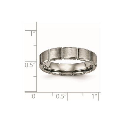 Titanium Brushed And Polished 5mm Grooved Band