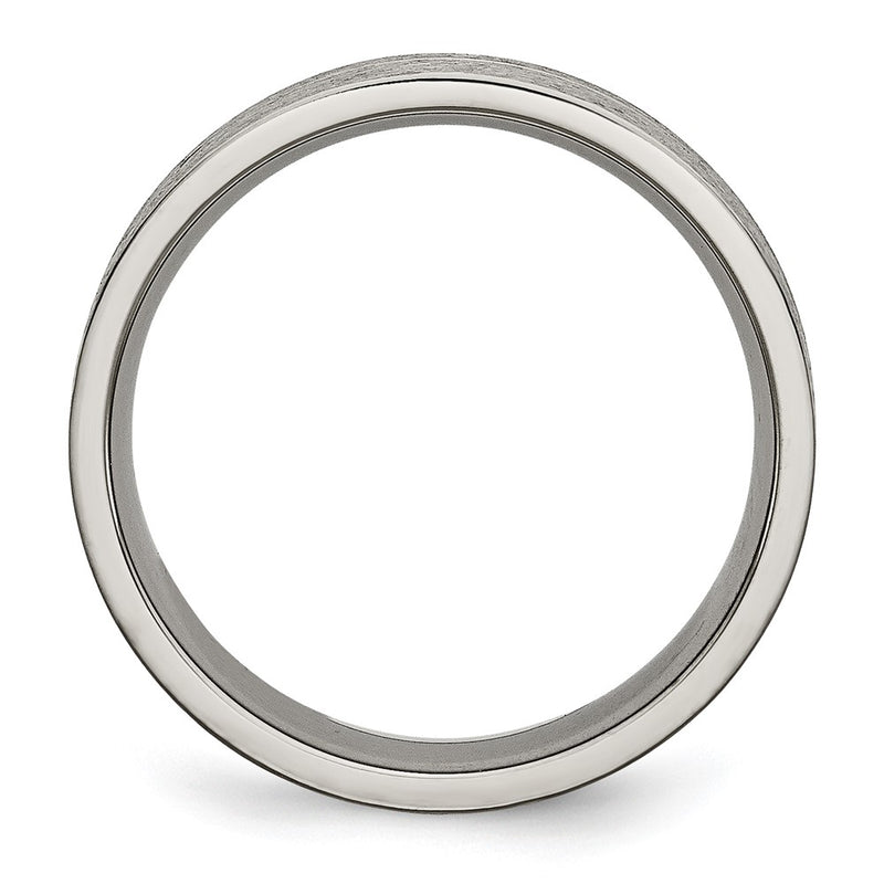 Titanium Grooved 6mm Brushed Band