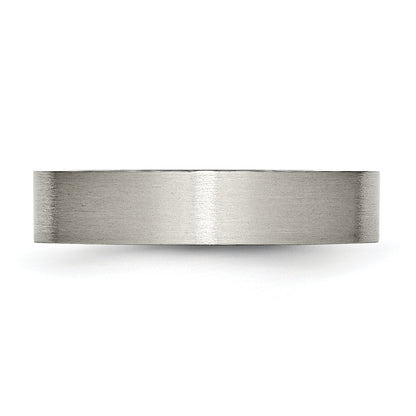 Titanium Flat 5mm Brushed Band