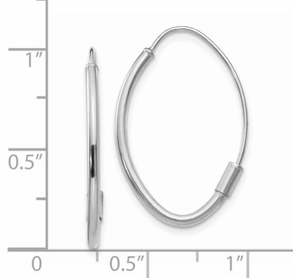 14K White Gold Wire Threader Earrings