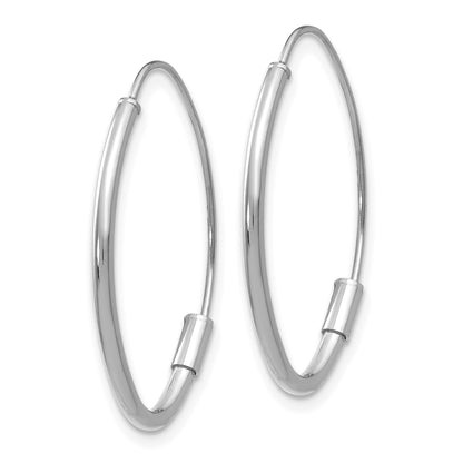 14K White Gold Wire Threader Earrings