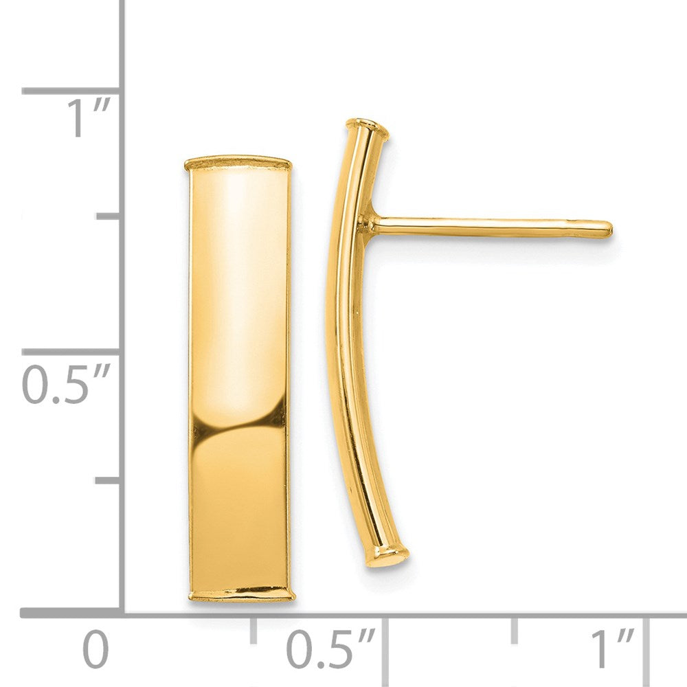 14K Yellow Gold Polished 5mm Post Earrings