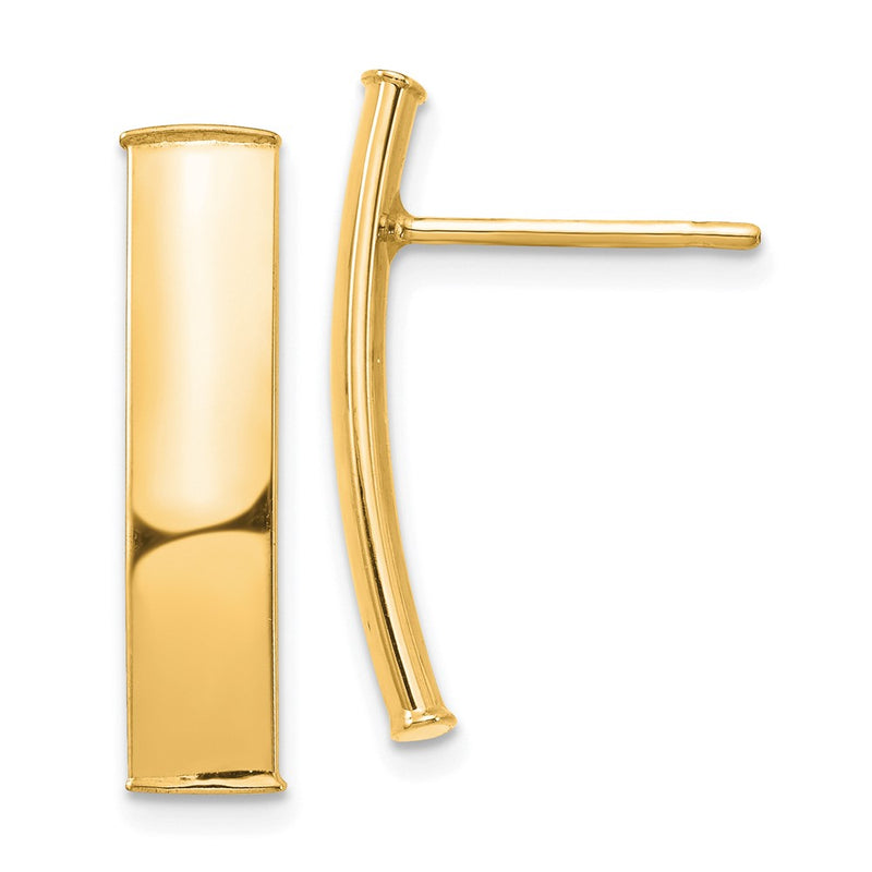 14K Yellow Gold Polished 5mm Post Earrings
