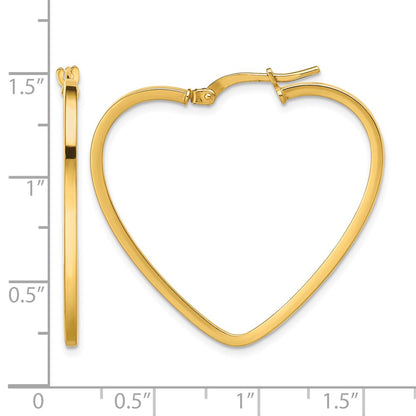 14k-yellow-gold-polished-heart-hoop-earrings