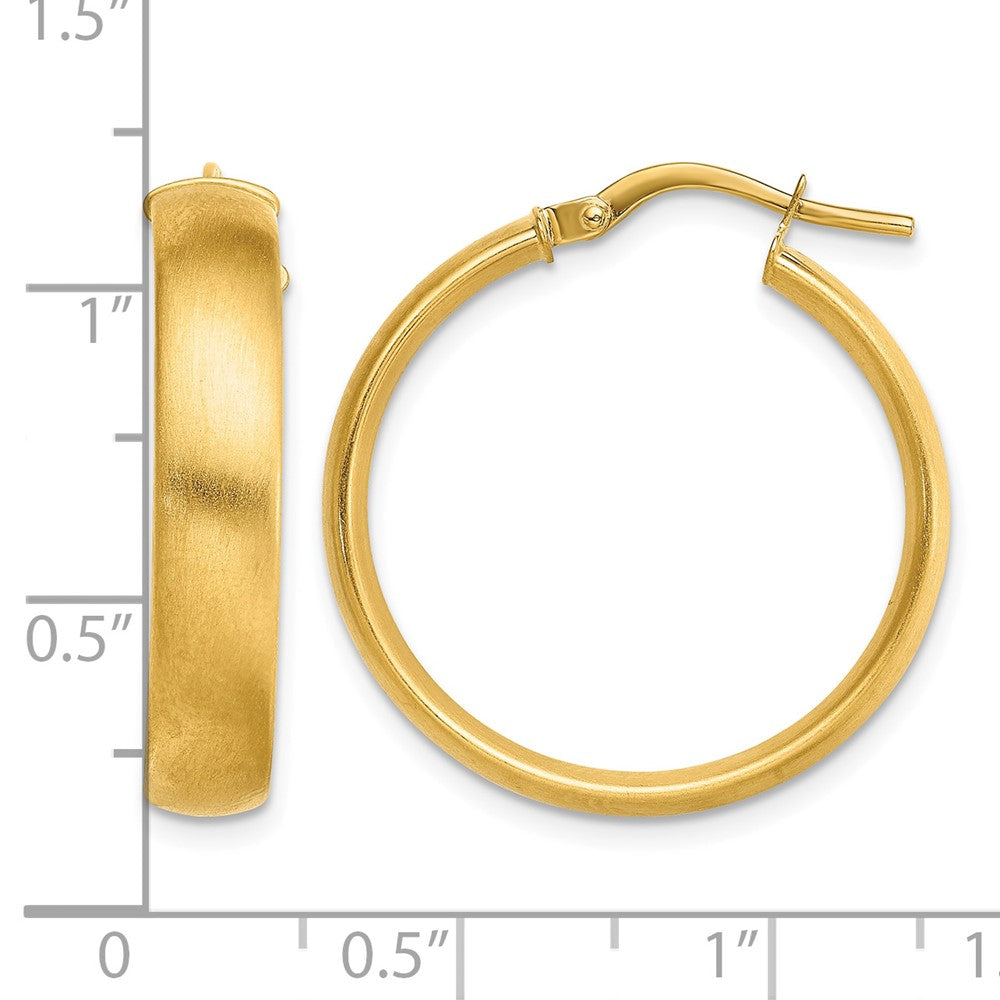 14k-yellow-gold-medium-x5mm-satin-hoop-earrings