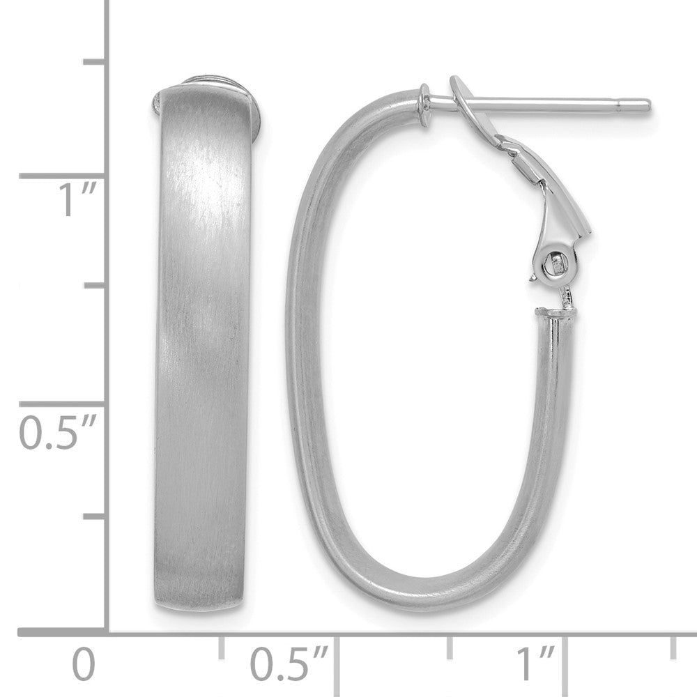 14k-white-gold-satin-oval-omega-back-hoop-earrings