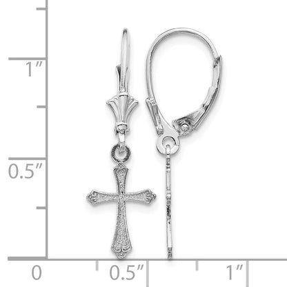 14k-white-gold-cross-leverback-earrings