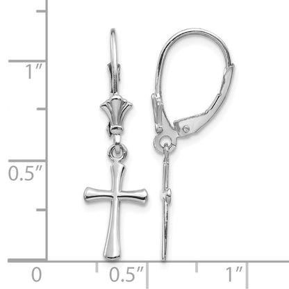 14k-white-gold-polished-cross-leverback-earrings-1