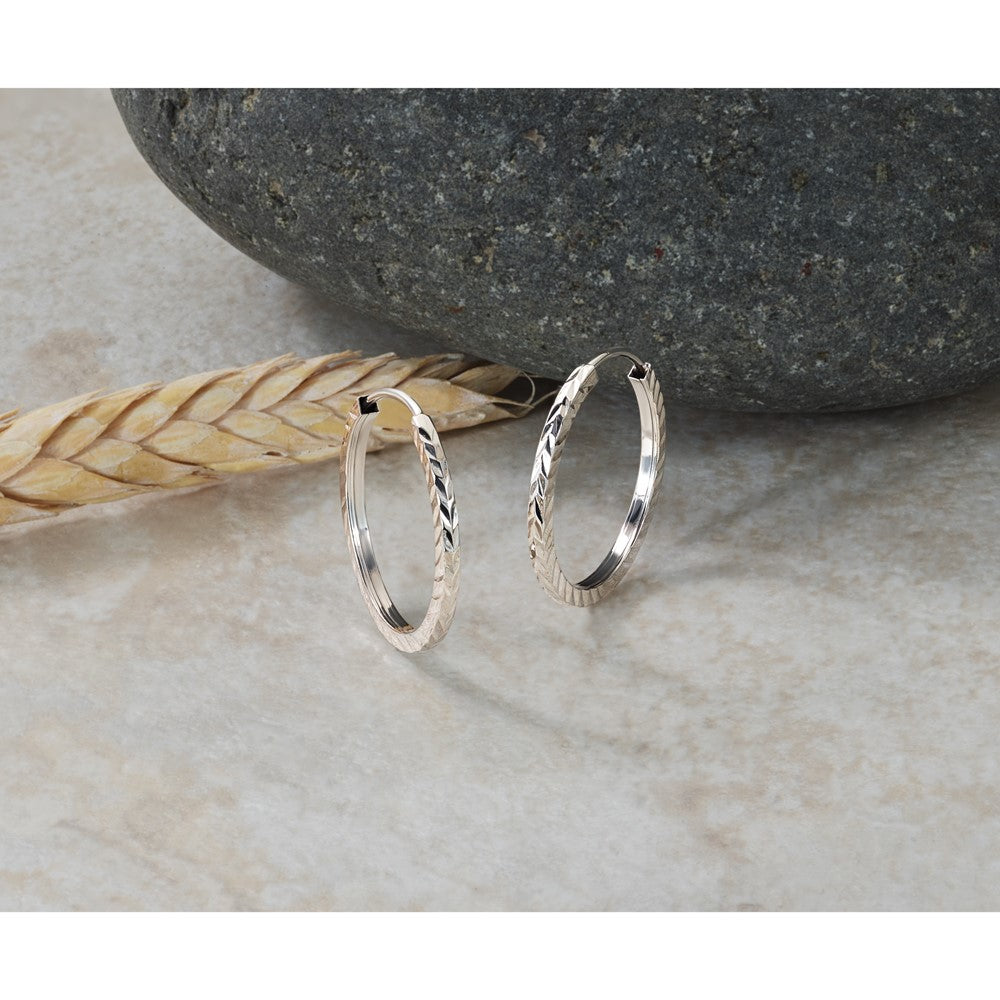14k-white-gold-diamond-cut-square-tube-endless-hoop-earrings-6