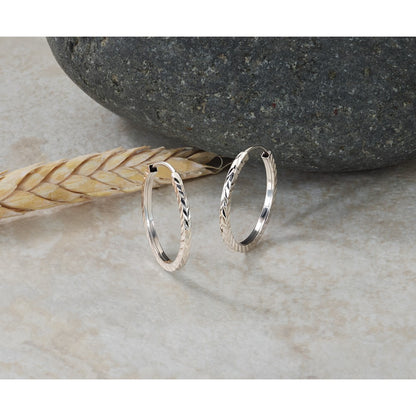 14k-white-gold-diamond-cut-square-tube-endless-hoop-earrings-6