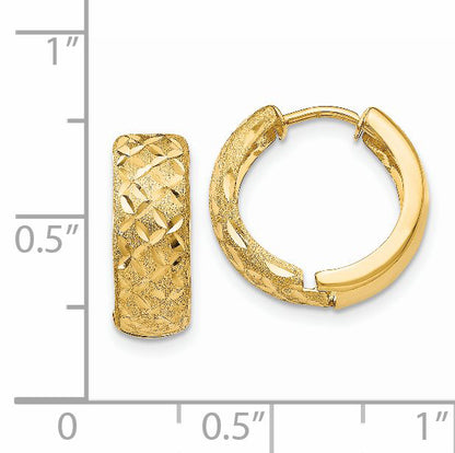 14K Yellow Gold 5mm Hinged Hoop Earrings