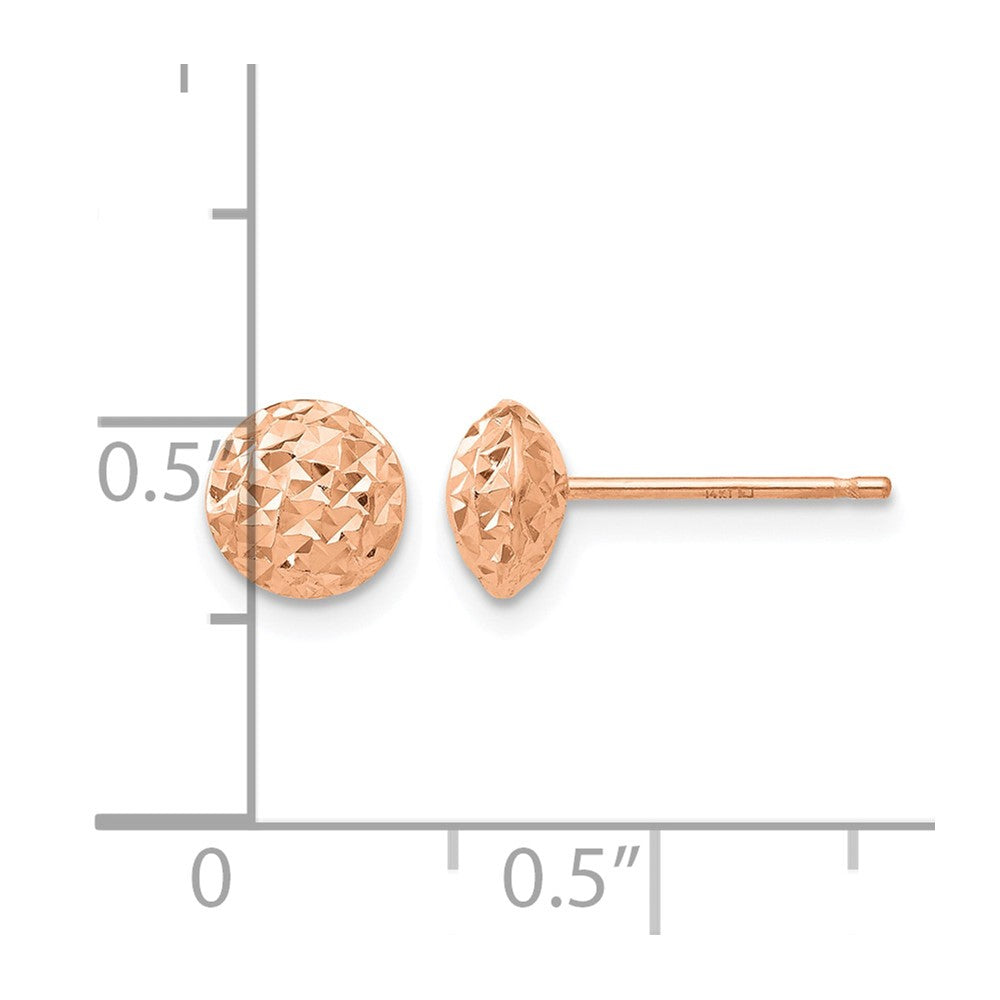 14k-rose-gold-6mm-circle-puff-post-earrings