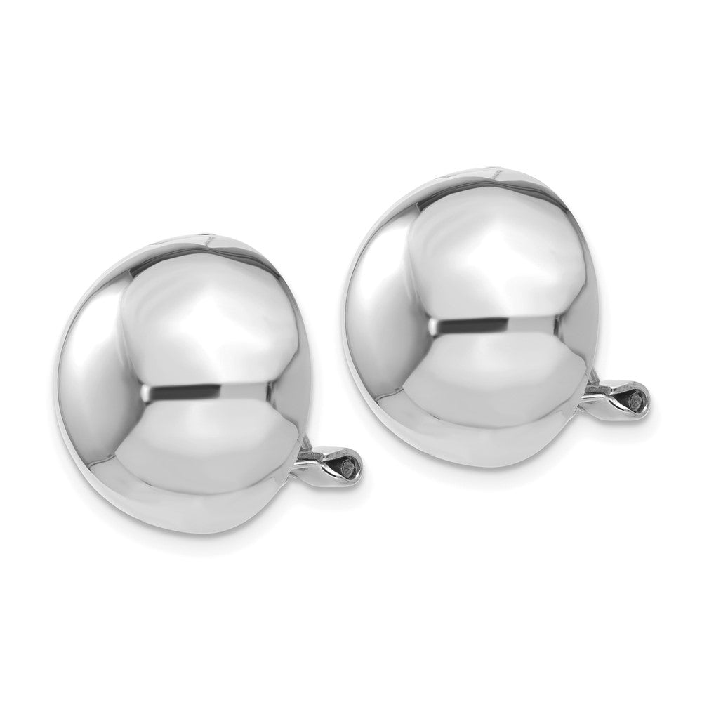 14K White Gold Polished Non-Pierced Earrings