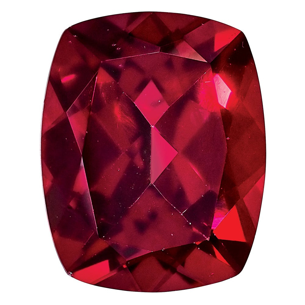 Gemstone Blazing Red Passion Topaz 10X8mm Antique Long Cushion