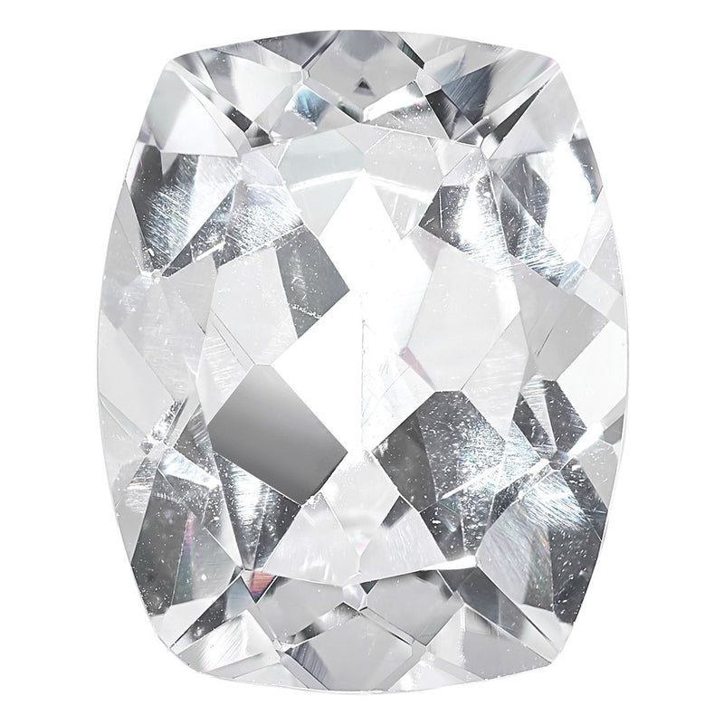 Gemstone White Passion Topaz 8X6mm Antique Long Cushion