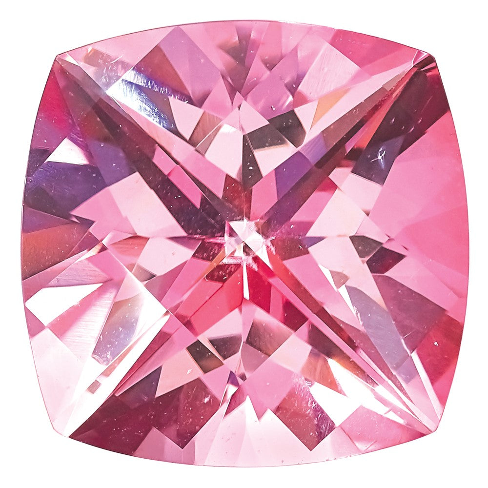 Gemstone Baby Pink Passion Topaz 7mm Antique Cushion Checkerboard