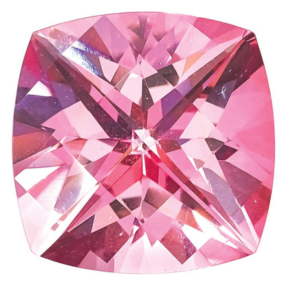Gemstone Baby Pink Passion Topaz 7mm Antique Cushion Checkerboard