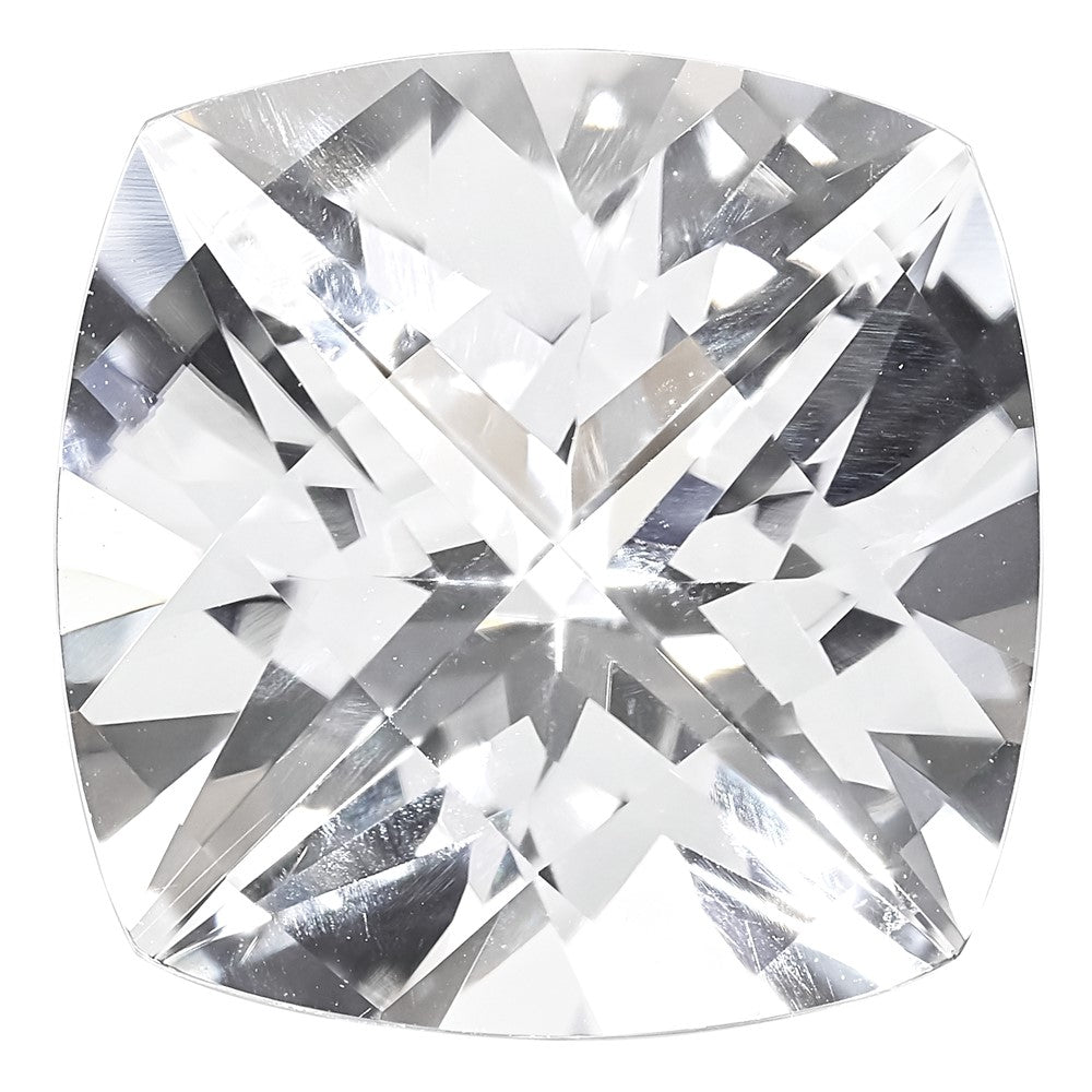 Gemstone White Passion Topaz 7mm Antique Cushion Checkerboard